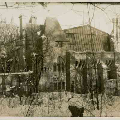 1940 ca south side of castle in the winter in the snow