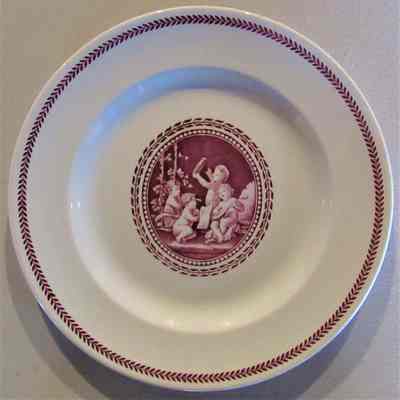 English Wedgewood Angel Plate with Border, 1 of 12