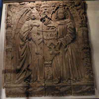 16th c. French Plaque - Robed Angels