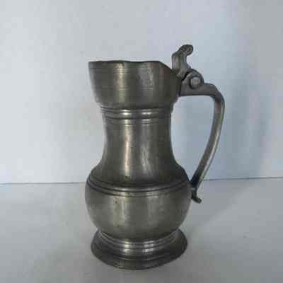 18thc French Pewter Pitcher-Flagon