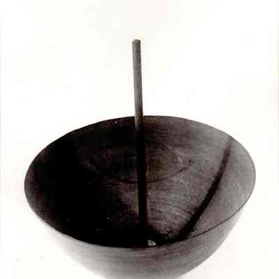 Umbrella Shaped Metal Bowl w Upward Stem