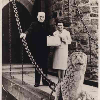 1967 ca Mrs Witham with Cardinal Cushing