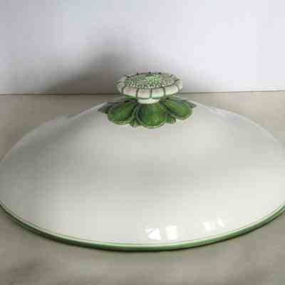 Wedgwood Platter Lid with Green Flower Knob