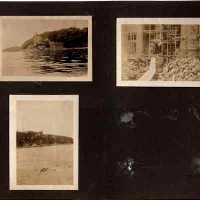 1927 Vacation album, p(45) bungalow & castle construction w Irene