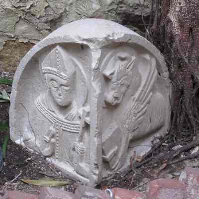 Planar Corbel with Bishop & Winged horse