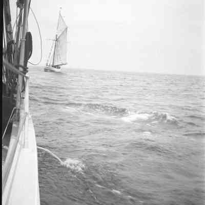 schooner from deck of Odysseus