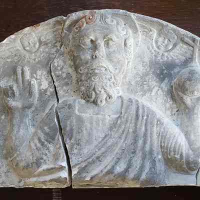 Italian Lunette with Christ & Angels
