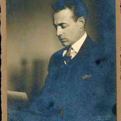 1911-1920 JHHJr posing with paper in hand