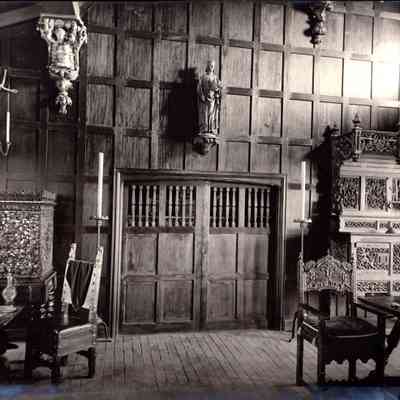 Sleeper's Beauport medieval room ca 1920