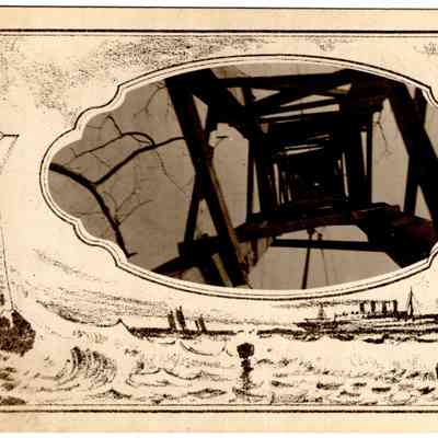 1913 Pt Radio Hammond Research Lab East Pole Tower postcard