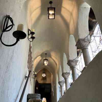 Hanging Lantern w Roof Top & Open Sides, set of 6
