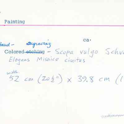 Scopa Vulgo Schvepa: Elegaus Misnice Civitas Engraving