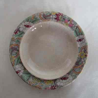 English Paisley Chintz Bowl
