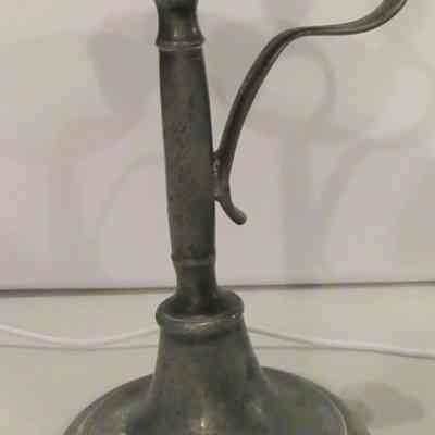 Pewter Oil Lamp
