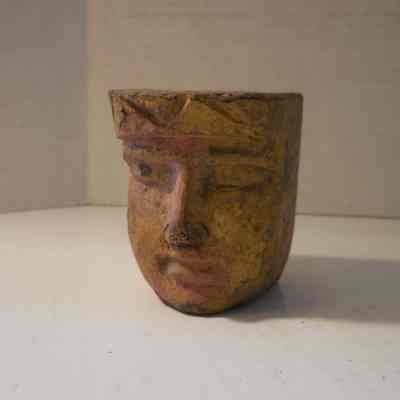 Winking Wooden Head