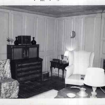 Wood Paneling in Sitting-Exhibit Room