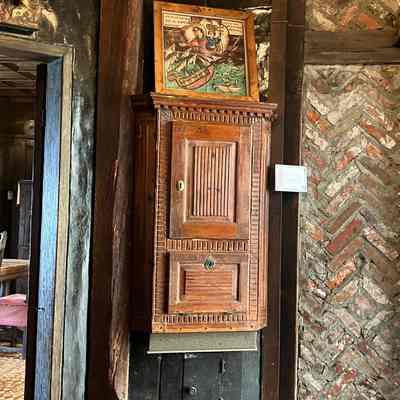 1750s Corner Cupboard with Geometric Details