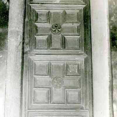 Sardinian Carved Wooden Door