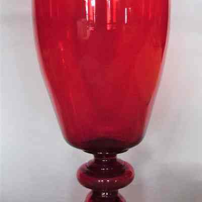 Murano Italian Red Glass Goblet