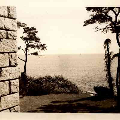 1930-1965 ocean lawn from side of castle
