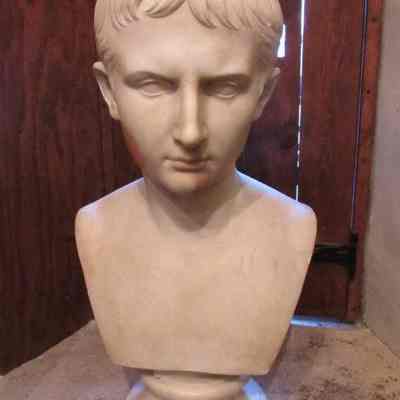 19th c. Marble Bust of Octavius (Young Augustus)