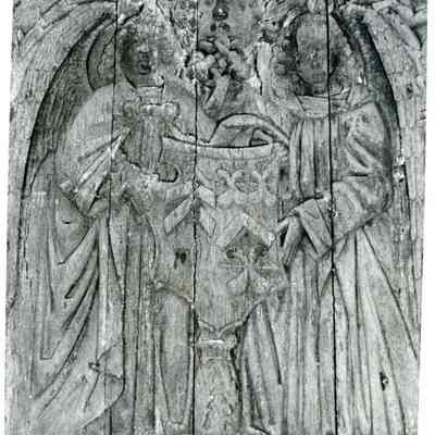 16th c. French Plaque - Robed Angels