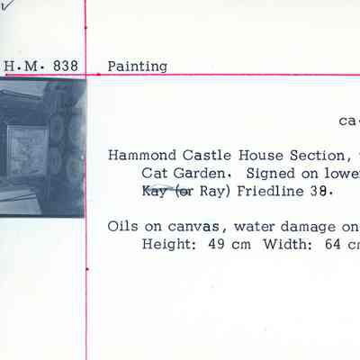 Hammond Castle from Cat Garden painting by Ray Friedline