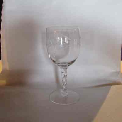 Goblet with Twisted Stem & Leaf Design