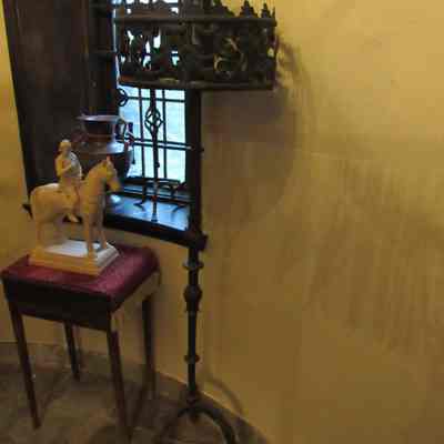 Floor Candlestand with Triple-foot base & Floral Ring, set of 2