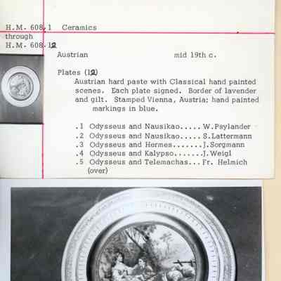 Lavender Austrian plate - Odysseus & Kirke