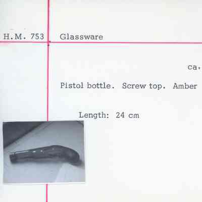 Amber Glass Pistol Bottle