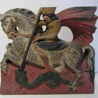 St George & the Dragon Carving