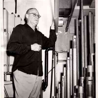 1950 ca JHHJr working on Organ Pipes