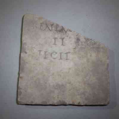 Marble fragment with inscription