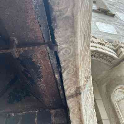 Underside of arch, right side