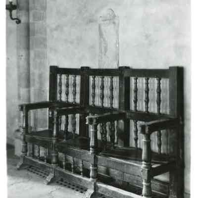 15th c. Spanish Monastery Pew (3 Seats)