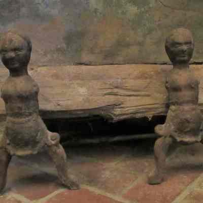 Andirons with Woman Figure