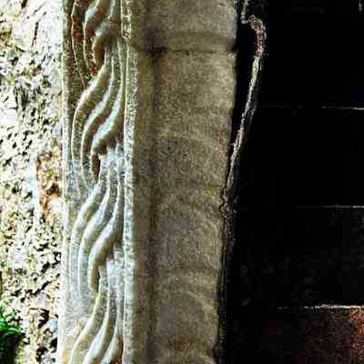 Underside of arch, left side
