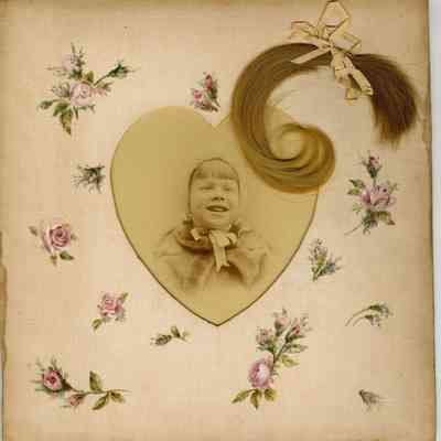 Unk child w lock of hair (frame by Irene)
