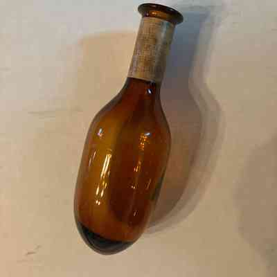 Amber Glass Tube Shaped Flask