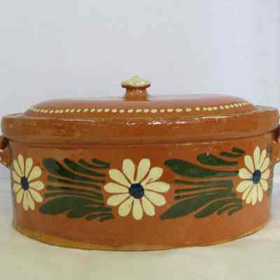 French Earthenware Casserole with Lid