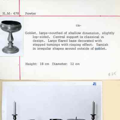 Pewter Wide-Mouthed Goblet