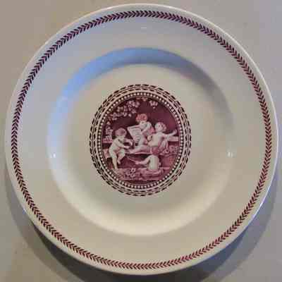 English Wedgewood Angel Plate with Border, 1 of 12