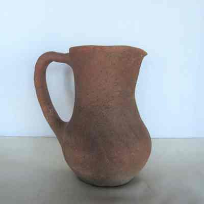 15thc Unglazed Ceramic Pitcher