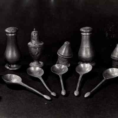 Pewter Salt & Pepper Shakers, 19thc