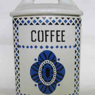 Czechoslovakian Coffee Cannister with Cover