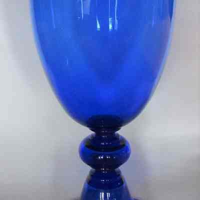 Murano Italian Blue Glass Goblet