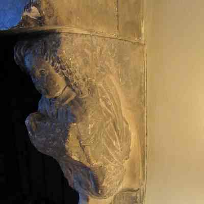 13thc French Fireplace Angel Corbel (right side)