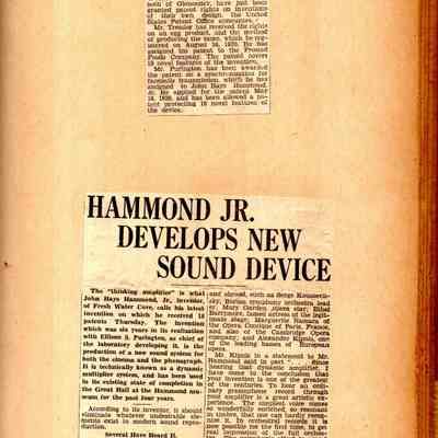 GRM p(53) clippings 'Get patents' & 'New Sound Device'
