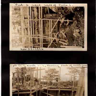 SCRB-1 p(29) 1926-11-22 pool & west wall of patio, north wall & tower